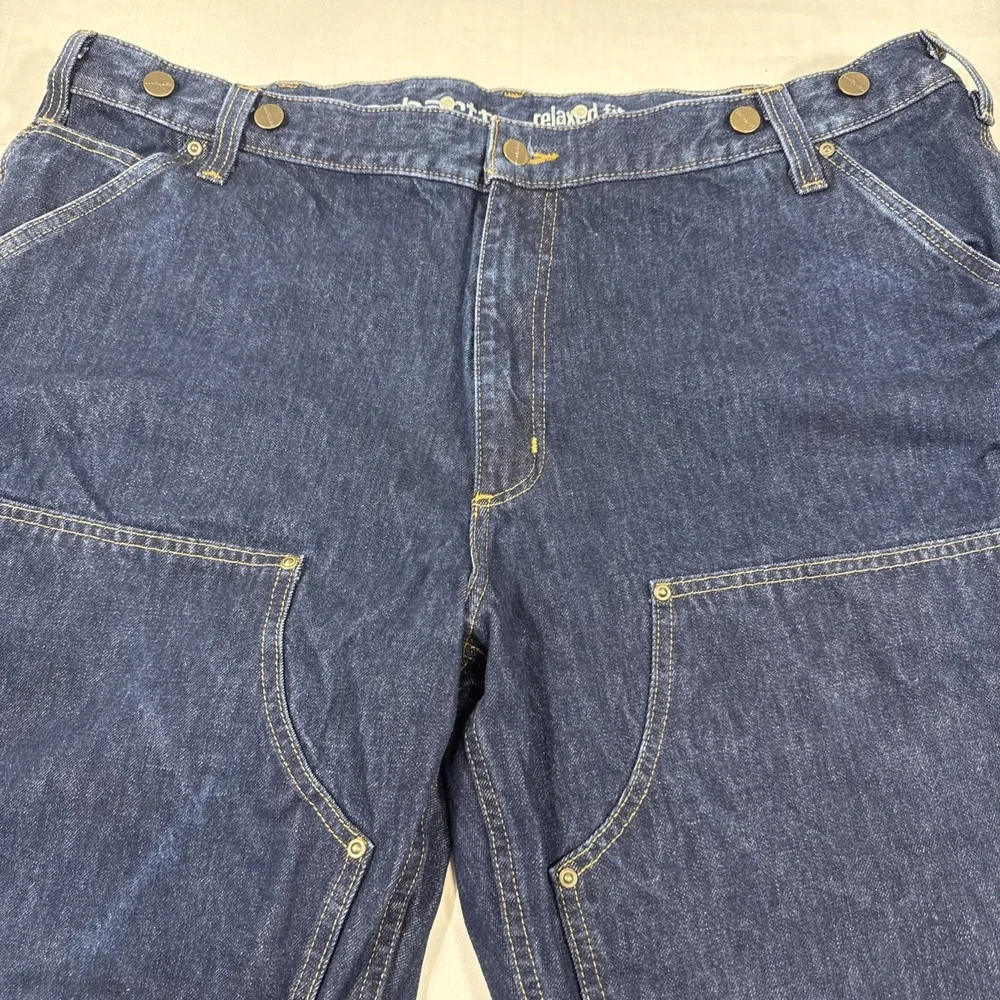 Carhartt Double Knee Rugged Flex Relaxed Fit Logger 103890-l10 Denim  42 x 30